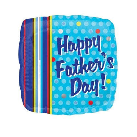 S40 Father's Day Dots & Stripes Foil Balloon 18In