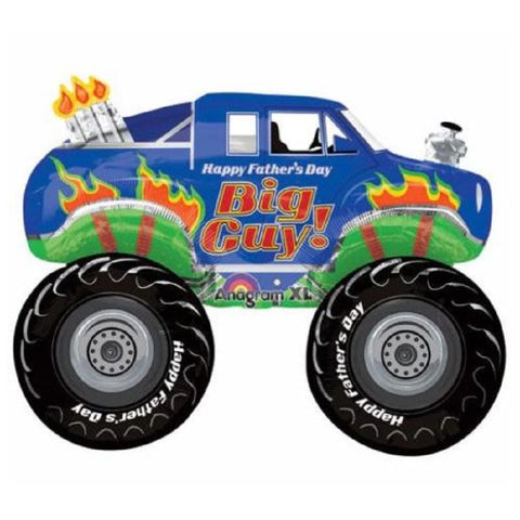 P35 Happy Father's Day Monster Truck Super shape Balloon 31 X 23In
