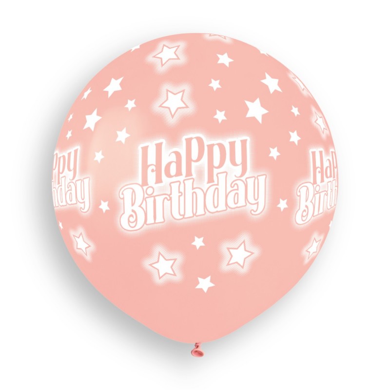 19" Latex Balloon Happy Birthday 3Ct