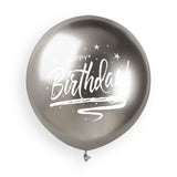 19" Latex Balloon Shiny Happy Birthday 3ct