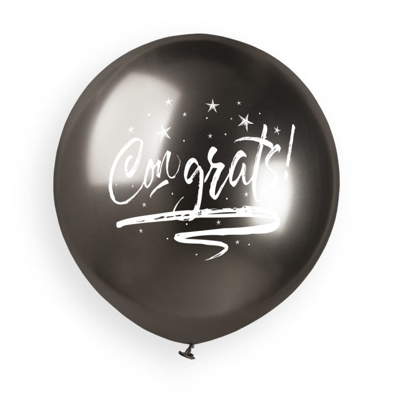 19" Latex Balloon Congrats Latex balloons 3Ct