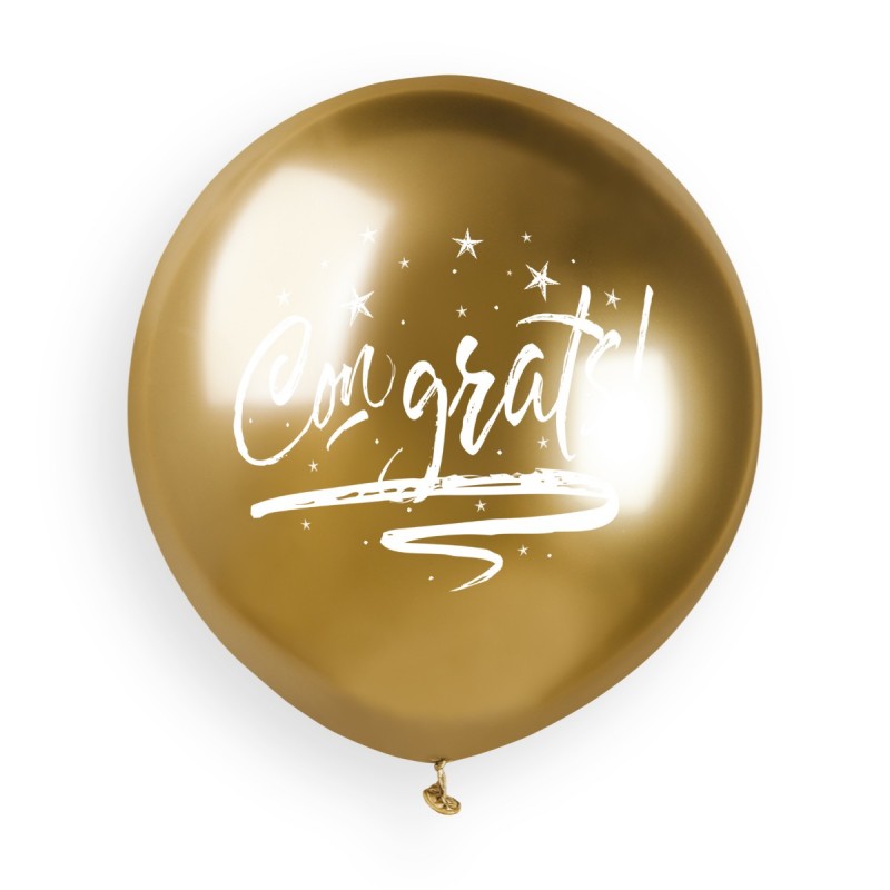 19" Latex Balloon Congrats Latex balloons 3Ct