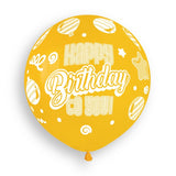 19" Latex Balloon Happy Birthday To You 3Ct