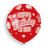 19" Latex Balloon Happy Birthday To You 3Ct