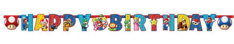 Super Mario Letter Banner 190 x 18cm