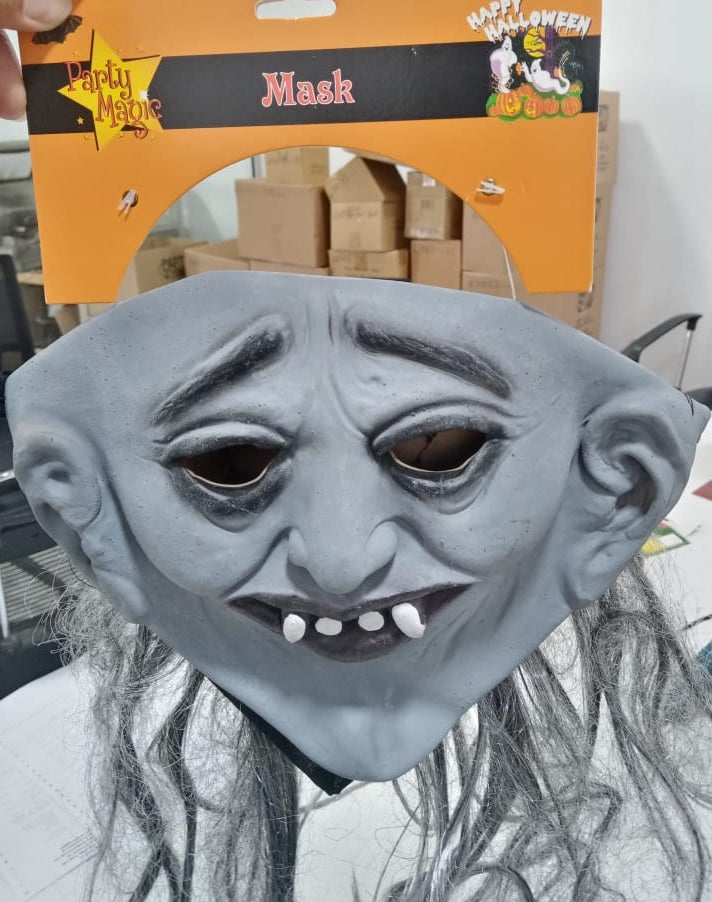 Halloween Mask Dlx W/ Long Hair 6793