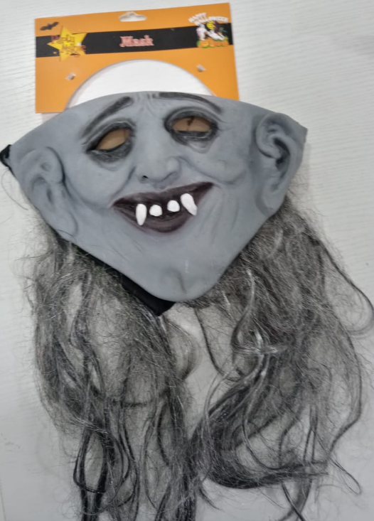 Halloween Mask Dlx W/ Long Hair 6793