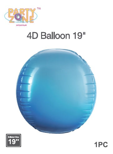 4D Balloon Light Blue 19"