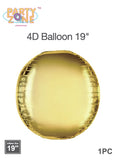 4D Balloon Dark Gold 19"