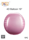 4D Balloon Light Pink 19"