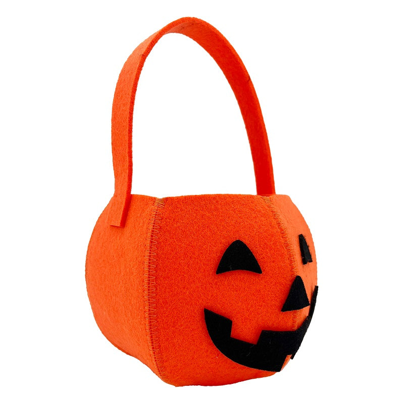 Halloween Pumpkin Felt Bag 15x22cm