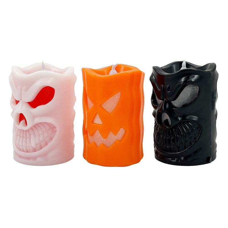 Halloween LED Candle 6x6x9cm Asst.
