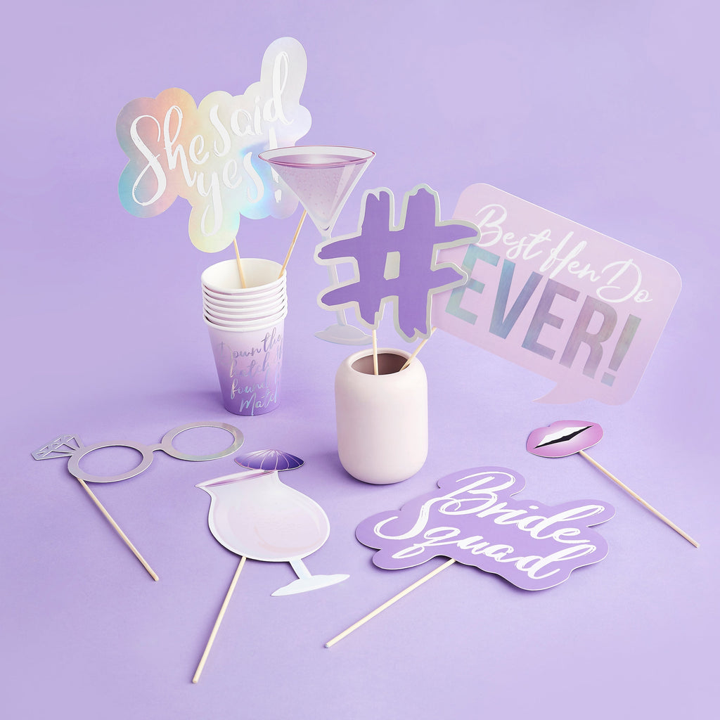 Bride Squad Photo Booth Props 10/Pack
