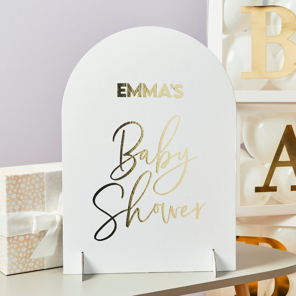 Baby Shower Sign 30x42cm & 1 Sticker Sheets