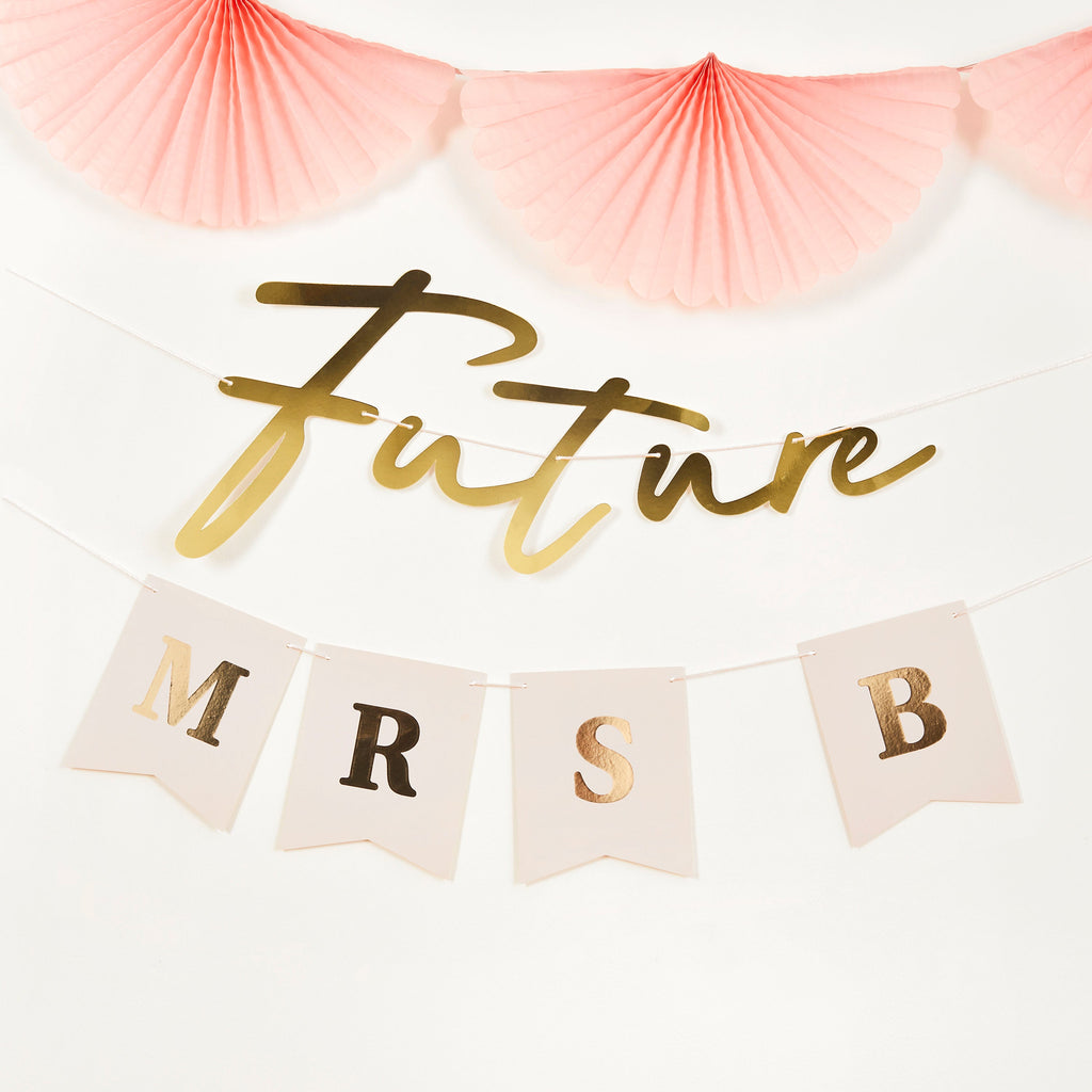 Future Mrs Personalised Banner 2m & 3 Sticker Sheets