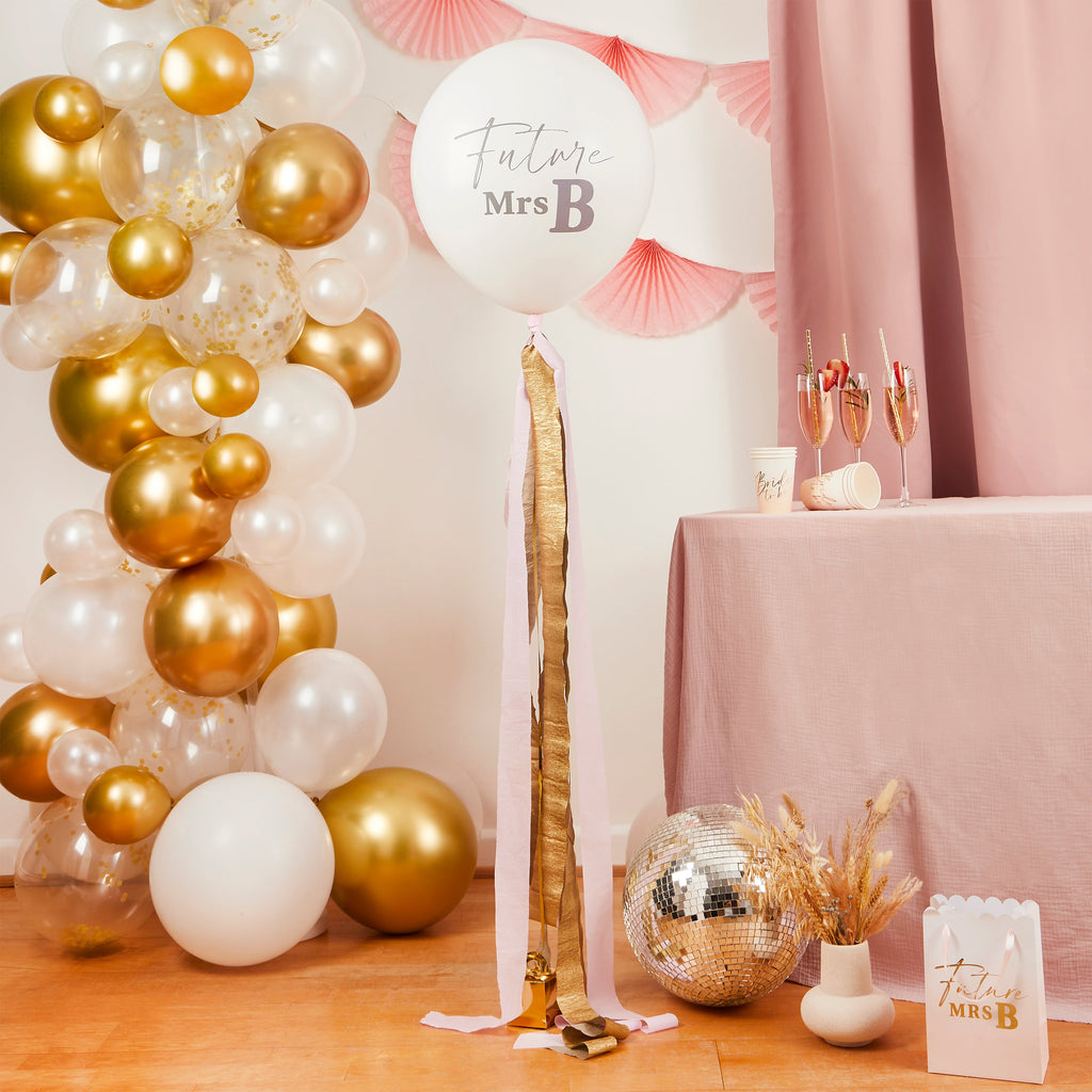 Future Mrs Jumbo 18" Balloon With Tassels & 9 Sticker Sheets