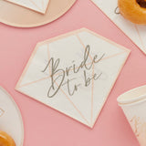 Diamond 'Bride to be' Paper Napkins 16/Pack