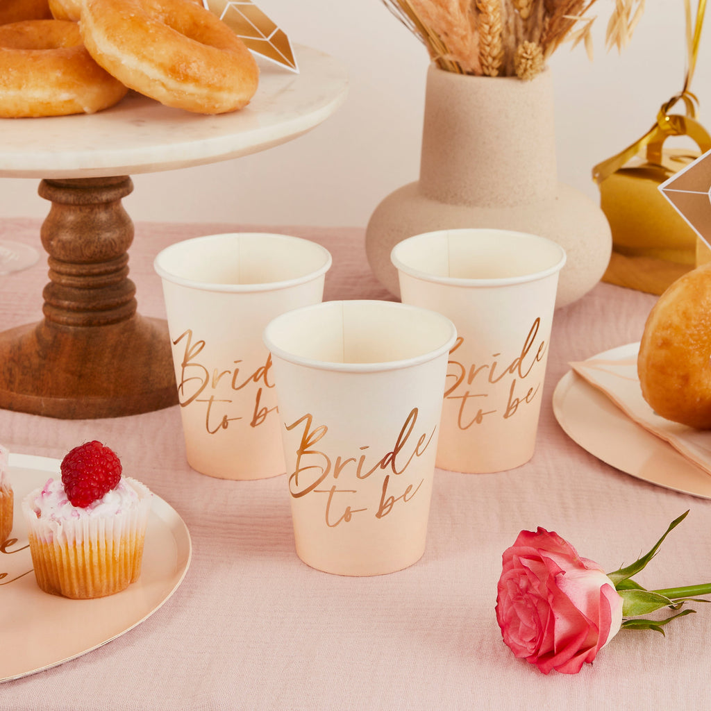 Bride to Be Paper Cups 8/Pack