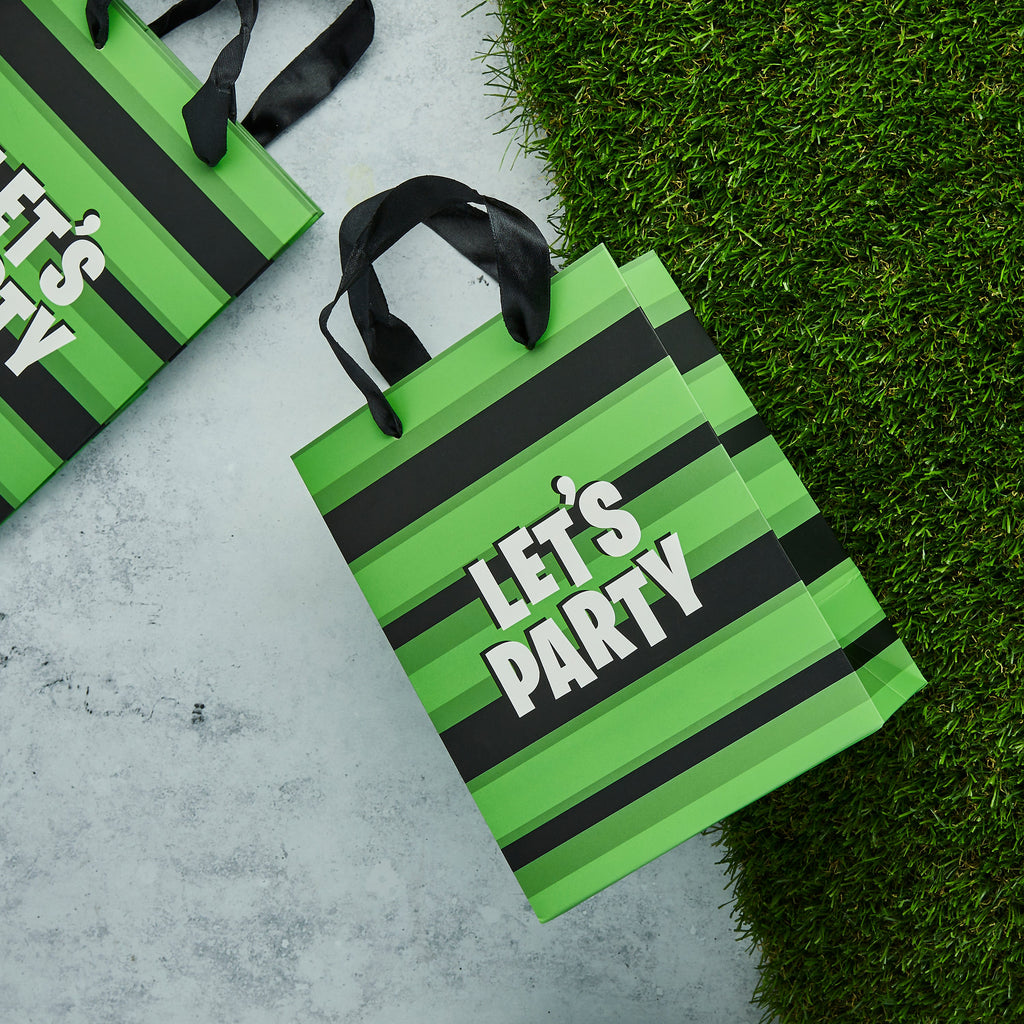 Green Black & White Party Bag 5/Pack
