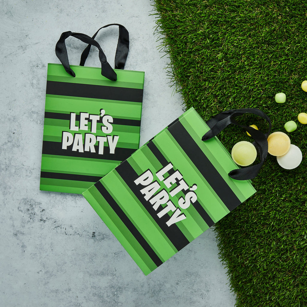 Green Black & White Party Bag 5/Pack