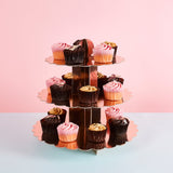 Rose Gold Scallop Edge 3 Tier Cake Stand