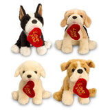 Sitting Dogs With Heart 3 25cm