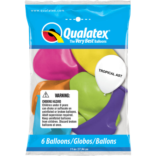 Tropical Assortment 11in Assrt. 6 pieces