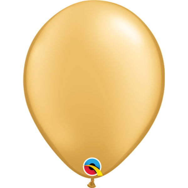 Gold 11in Latex Balloons 6 pieces