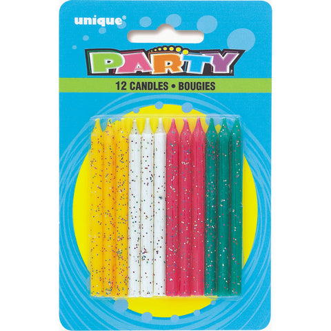 Birthday Multi Glitter Candle