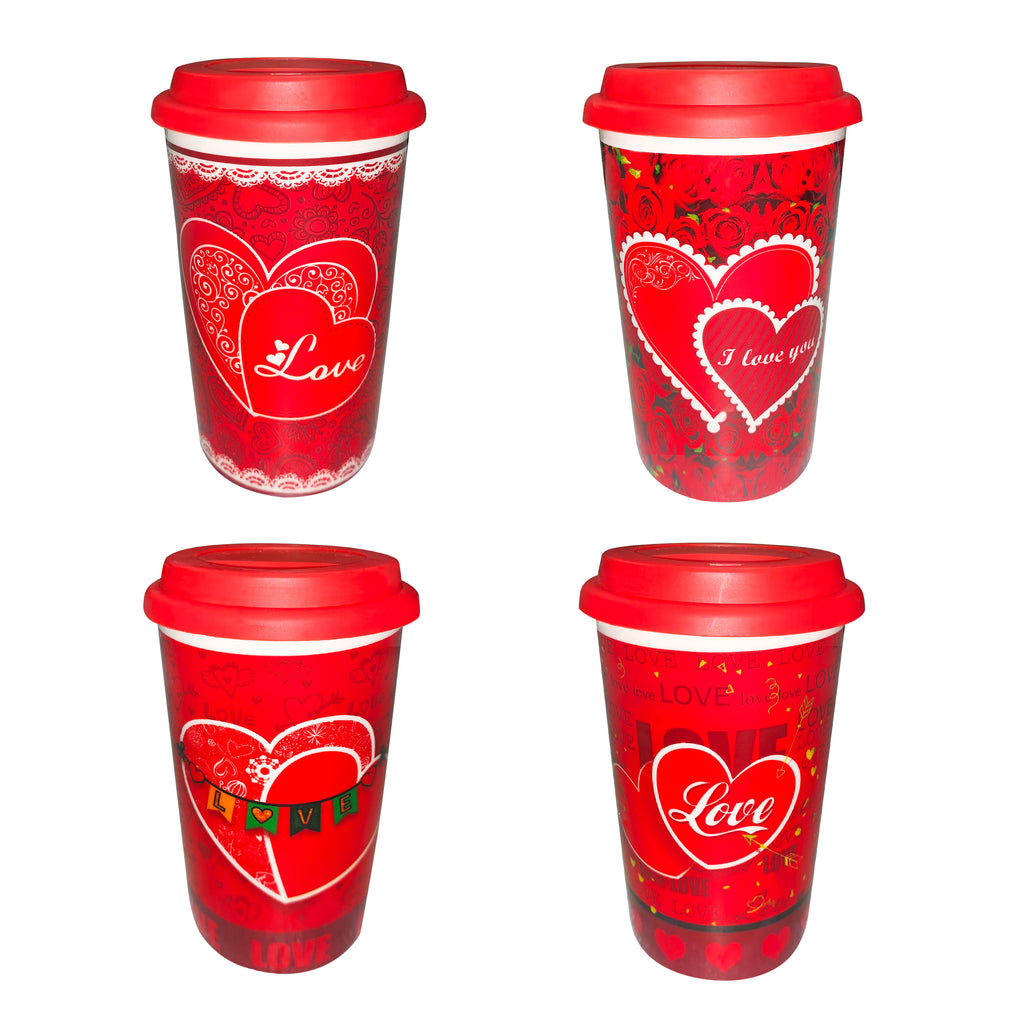 Valentine Mug With Lid 12.5cm
