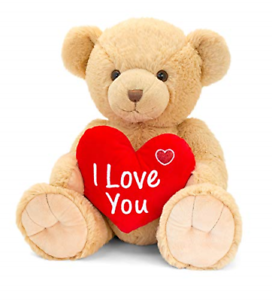 Brown Snuggles Bear With Heart 25cm