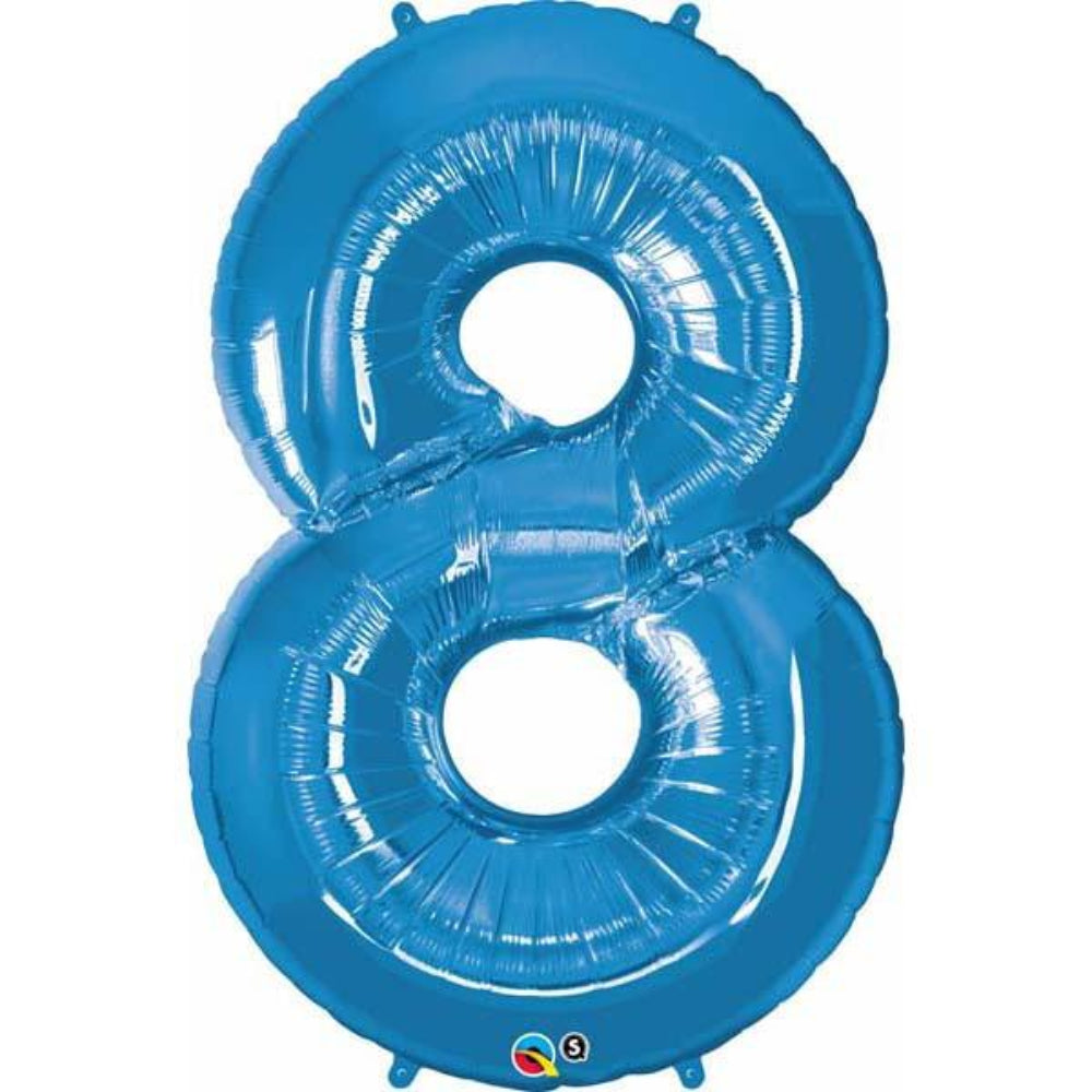 Number Eight Sapphire Blue 42 inch  Number Foil Balloons