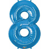 Number Eight Sapphire Blue 42 inch  Number Foil Balloons