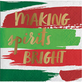 Golden Christmas Party Making Spirits Bright B Napkins