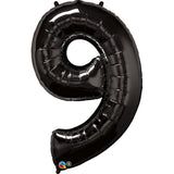 Number Ninch e Onyx Black 42 inch  Number Foil Balloons