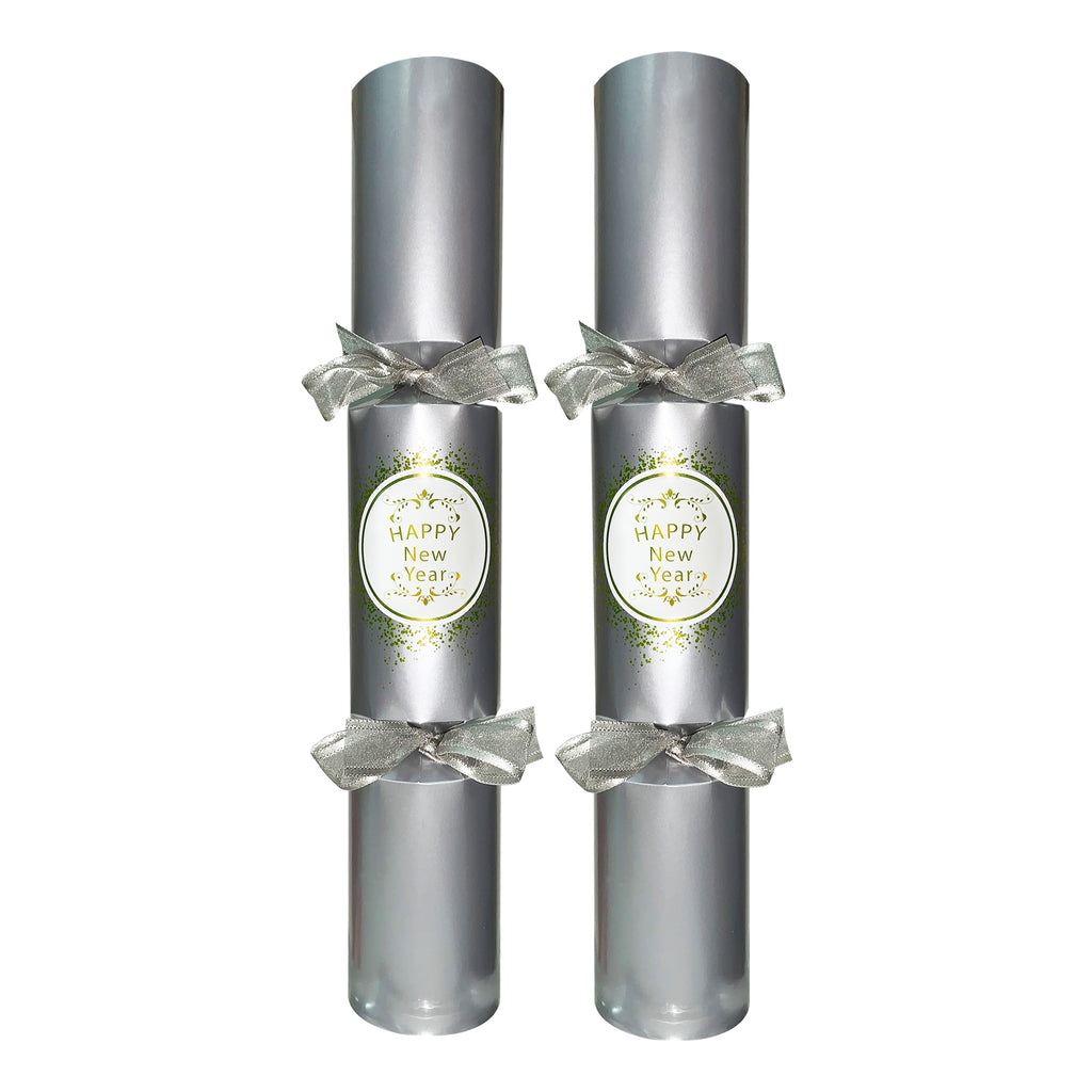 New Year Luxury Crackers Silver 12in 50Pcs/Box