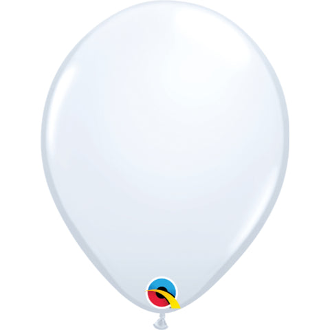 Standard Colours 11in White Latex Balloons 6 pieces