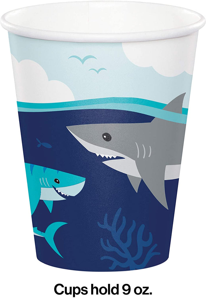 Shark Party Hot and Cold Cup 9oz 8pcs