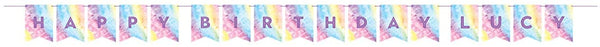 Tie Dye Party Pennant Banner, DIY With Stickers 1 pc
