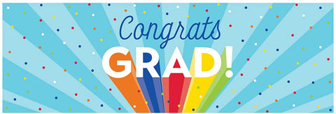 Rainbow Grad Giant Party Banner 20in X 60in  1 pc