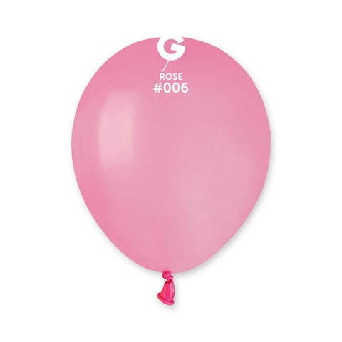  5in Round Rose Latex Balloons