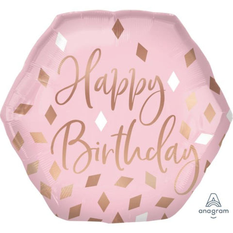 Blush Birthday Supershape Foil Balloon