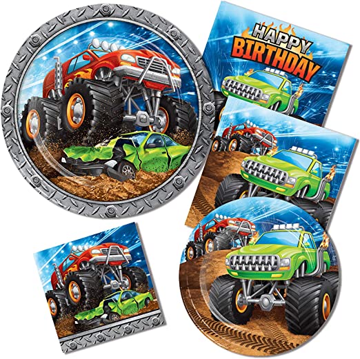 Monster Truck Rally Luncheon Plate