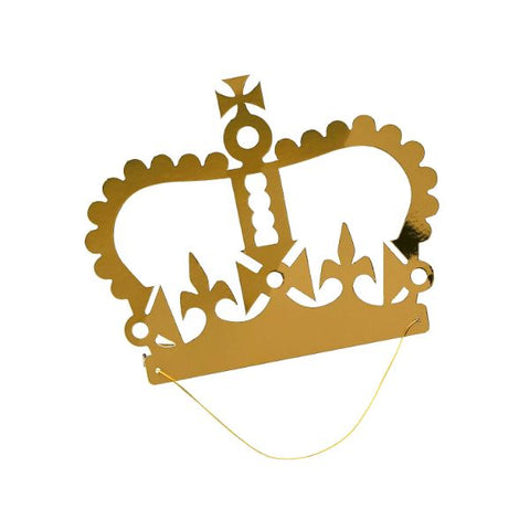 Gold Party Card Crowns 10Pcs