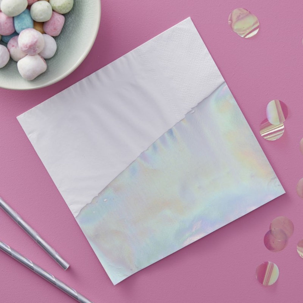 Iridescent Party Paper Napkin Iridescent