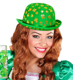 Velvet St. Patrick's Day Shamrock Bowler Hat