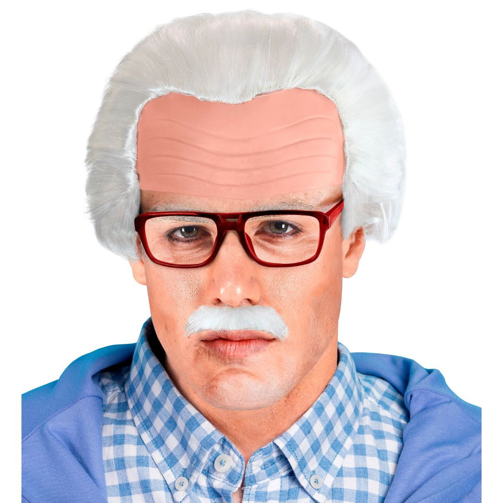 Grandpa Headpiece With Moustache & Glasses In Box