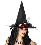 Witch Hat With Bats, Roses & Living Dead Doll Heads