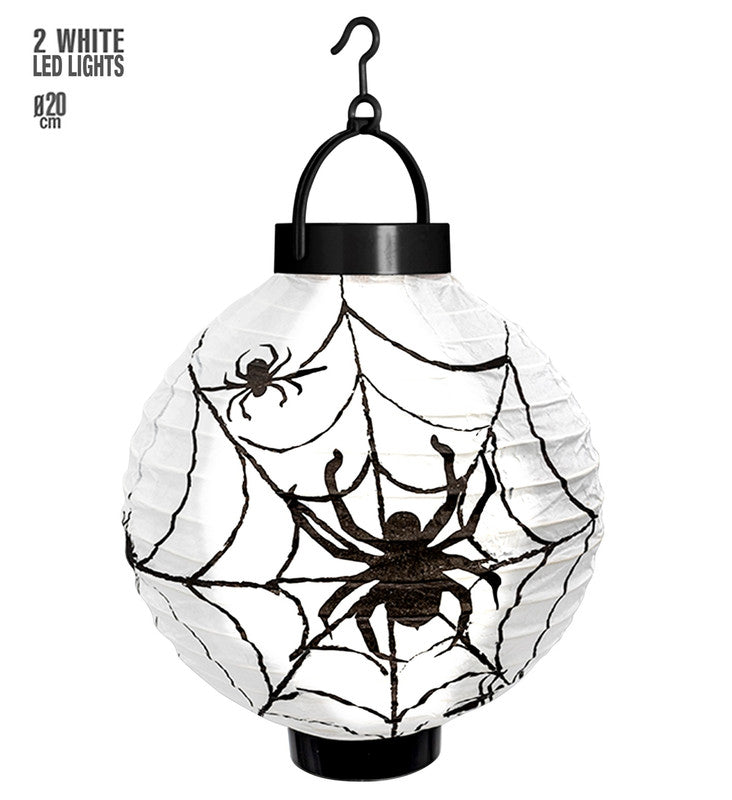 Led Light Spiderweb Lantern 20Cm