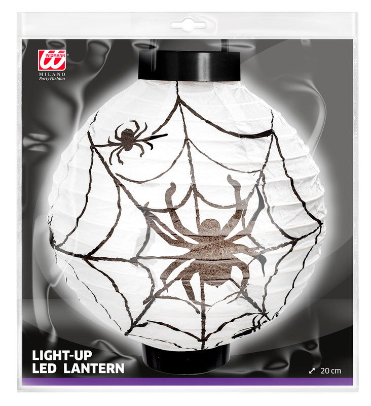 Led Light Spiderweb Lantern 20Cm